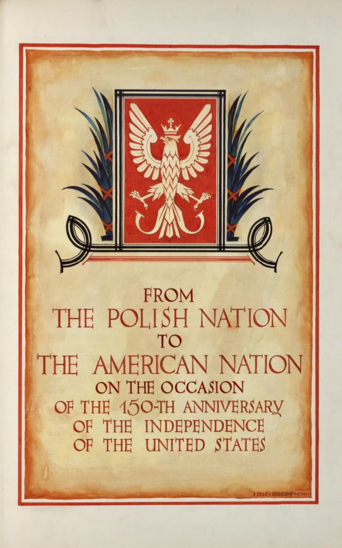 Image 5 of Polish Declarations of Admiration and Friendship for the United States: President of the Polish Republic and other officials and representatives of state and municipal institutions, social organizations, and religious bodies; Volume 1