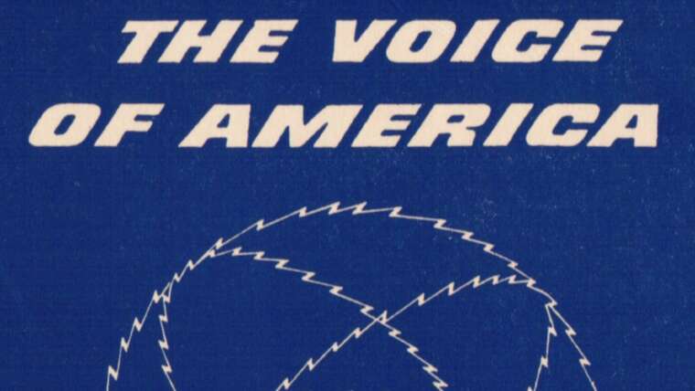 Segment of The Voice of America QSL card circa 1949.