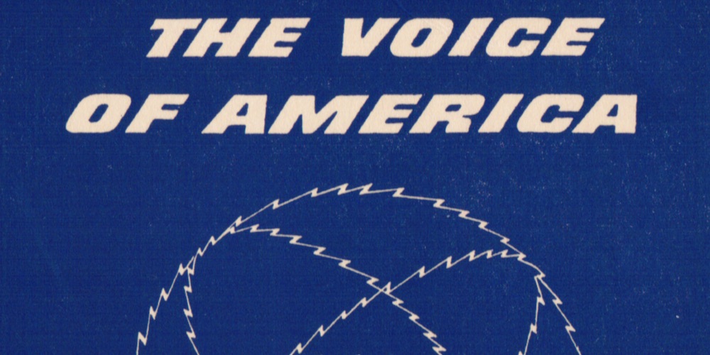 Segment of The Voice of America QSL card circa 1949.
