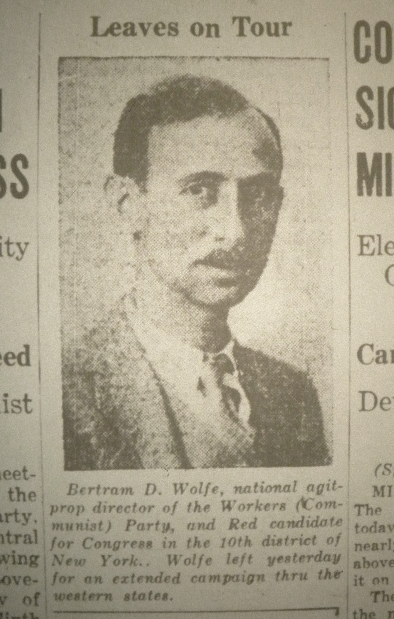 Bertram D. Wolfe, 1919.